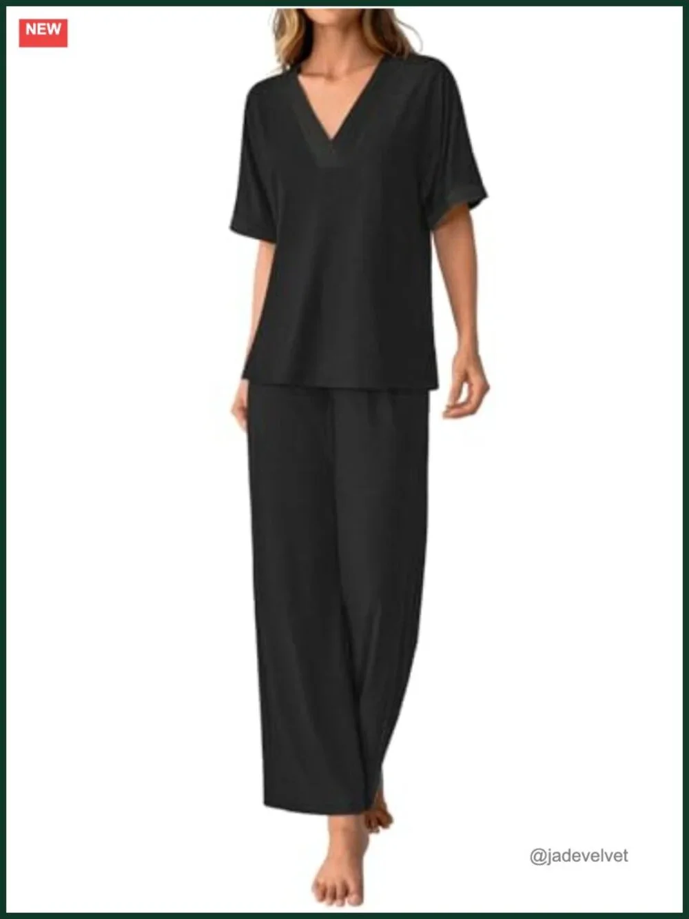 Women's Two Piece Pajama Set 3/4 Sleeve Sleepwear Nightwear Loungewear Lounge